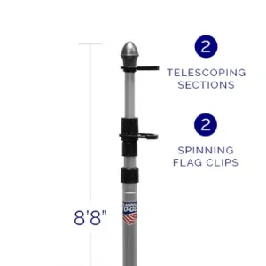 8'8" SINGLE FLAG TELESCOPIC FLAGPOLE
