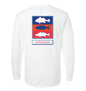 Chasing the RED, the BLACK and the BLUE - Fishing Shirt