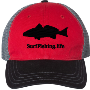 Embroidered Redfish Garment-Washed Surf Cap