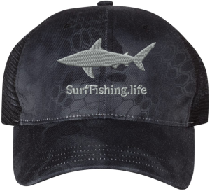 Krtptek Camo, Embroidered SHARK Garment Dyed Cap