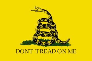 YELLOW GADSDEN FLAG 2'x3' SINGLE SIDED