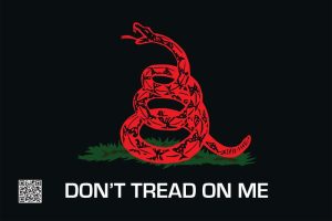GADSDEN FLAG 12"X18" DOUBLE SIDED