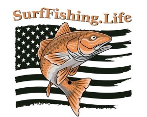 RED DRUM WITH USA FLAG 12"X18" DOUBLE SIDED FLAG