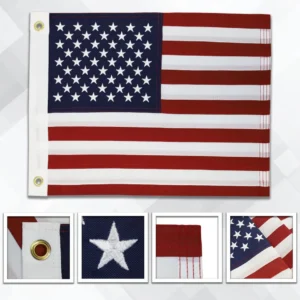 USA EMBROIDERED FLAG 12" X 18"