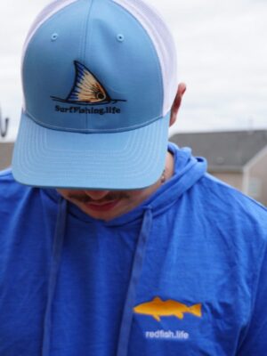 BLUE TAIL RED FISH Surf Fishing.Life Cap