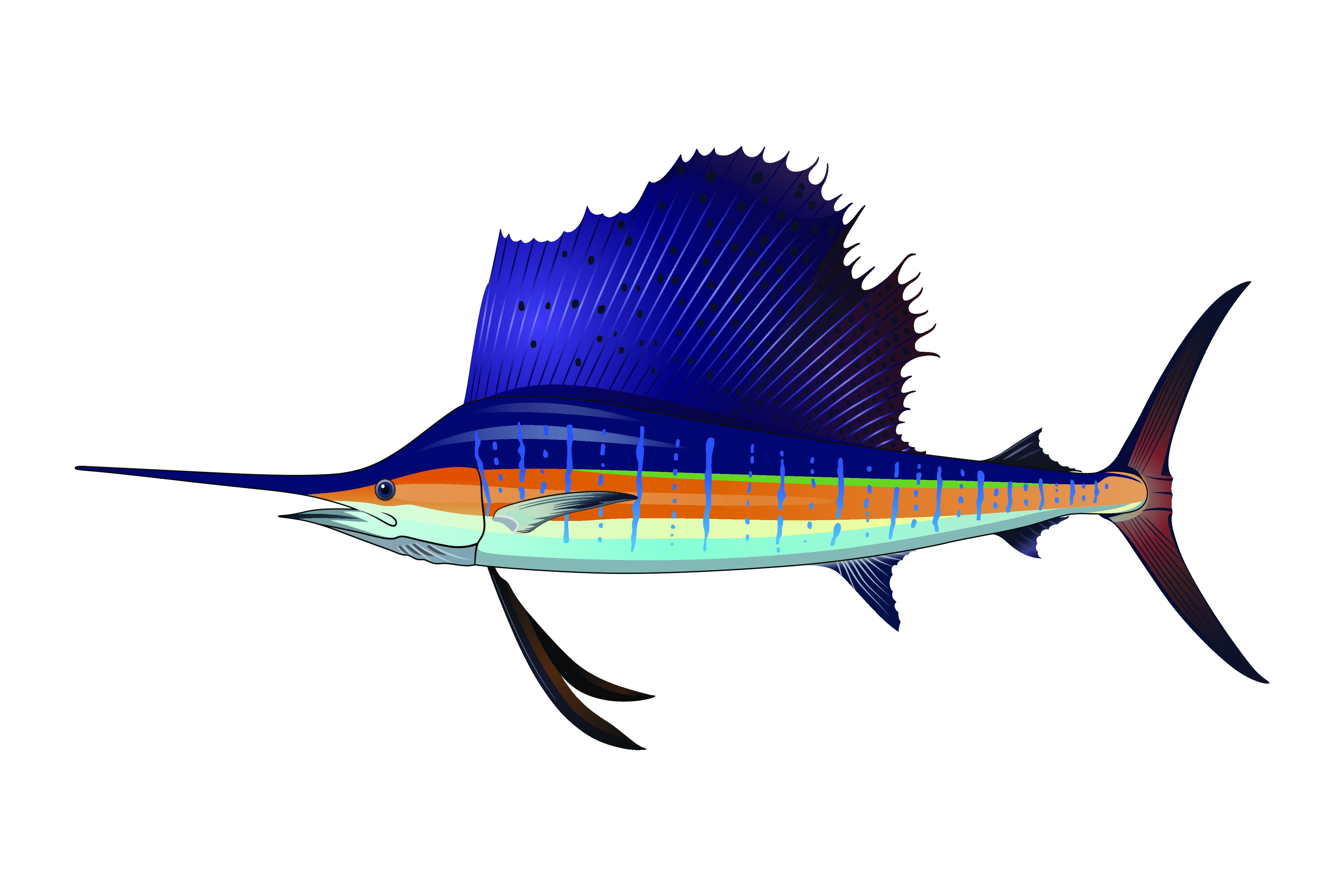 SWORDFISH FLAG 2X3 FT SINGLE SIDED PRINT