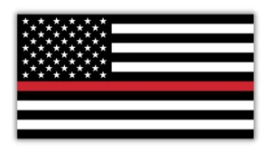 FALLEN FIREMEN IN THE LINE OF DUTY "THIN RED LINE" FLAG