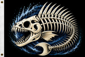 Ninja Skeleton Flag