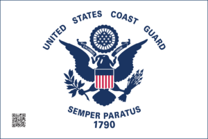 COAST GAURD FLAG 2'x3' SINGLE SIDED